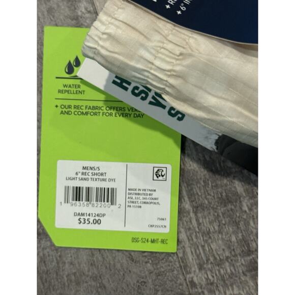 DSG Men’s 6” Rec Shorts Size S Light Sand Tie Dye Swim Trunks Water Repellent - Picture 6 of 6